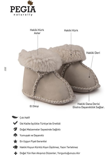 Hakiki Kürklü Bebek Patiği 141211 fiyatları