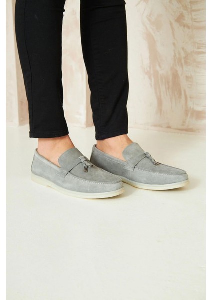 Hakiki Süet Erkek Tokalı Loafer 500910 modelleri