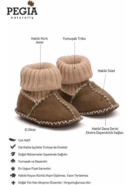 Hakiki Kürklü Bebek Patiği 141204
