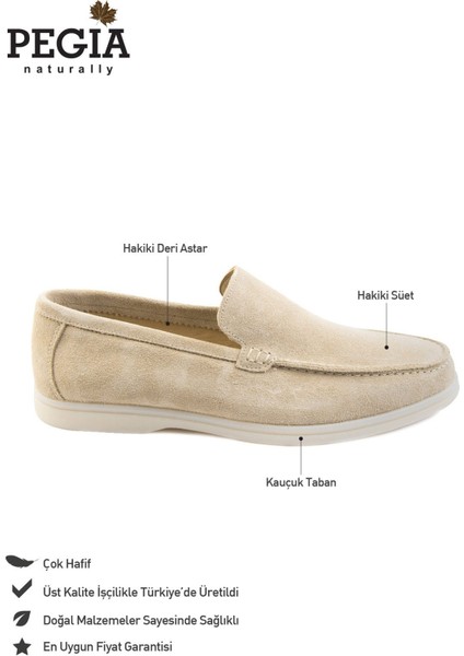 Hakiki Süet Erkek Düz Loafer 500911