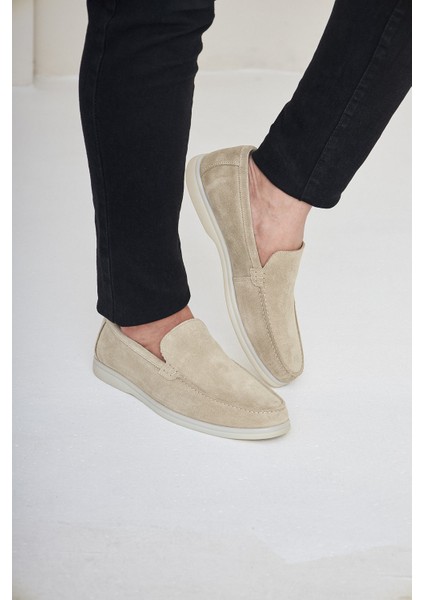 Hakiki Süet Erkek Düz Loafer 500911