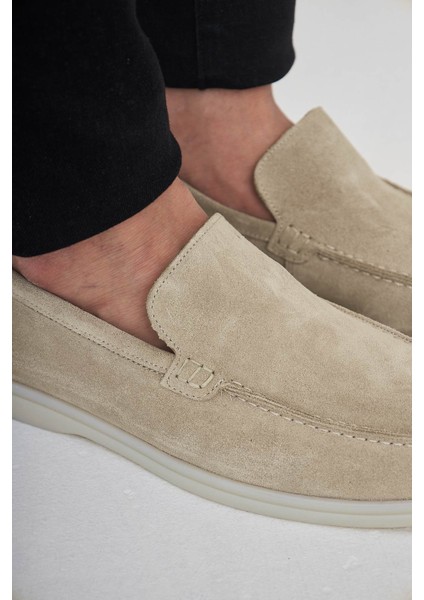 Hakiki Süet Erkek Düz Loafer 500911