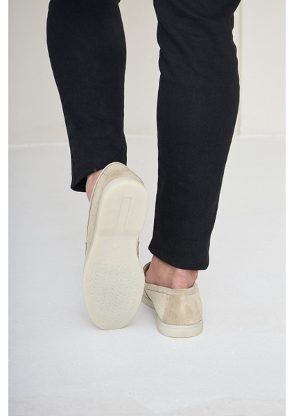Hakiki Süet Erkek Düz Loafer 500911