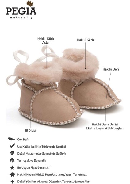 Hakiki Kürklü Bebek Patiği 141205 fiyatları