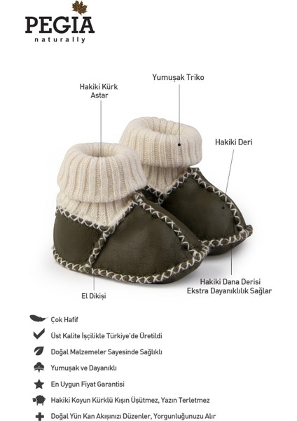 Kürklü Çoraplı Bebek Patiği 141208