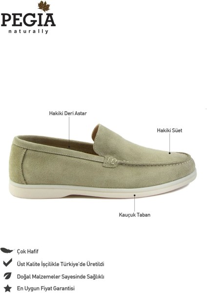 Hakiki Süet Erkek Düz Loafer 500911