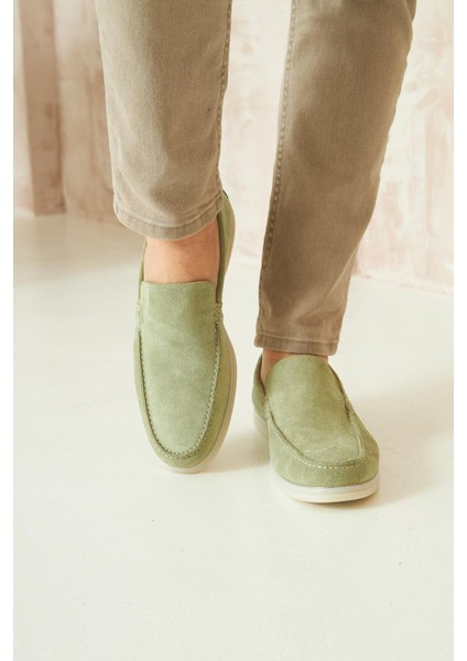 Hakiki Süet Erkek Düz Loafer 500911
