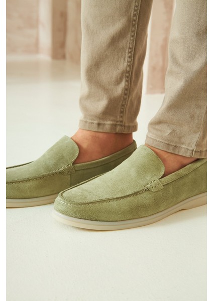 Hakiki Süet Erkek Düz Loafer 500911