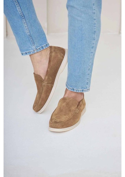 Hakiki Süet Erkek Düz Loafer 500911 modelleri