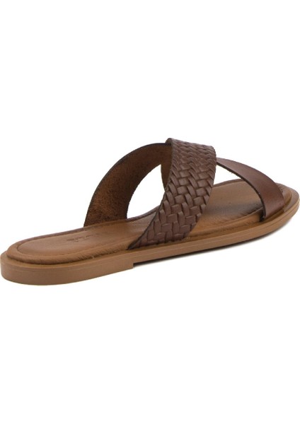 Kadın Bantlı Deri Terlik DG6014 indirimleri