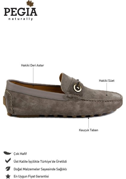 Hakiki Süet Erkek Tokalı Loafer 500909
