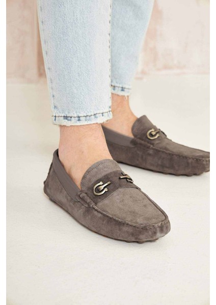 Hakiki Süet Erkek Tokalı Loafer 500909