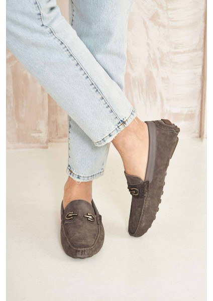 Hakiki Süet Erkek Tokalı Loafer 500909
