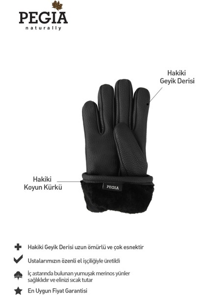 İçi Kürklü Deri Erkek Eldiven 24EL01 fiyatları