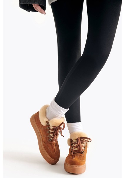 İçi Kürklü Bağcıklı Kadın Sneaker 191350 indirimleri
