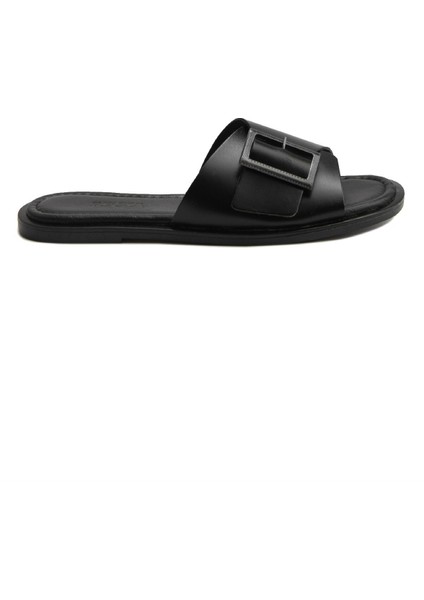 Kadın Tokalı Deri Terlik DG6017