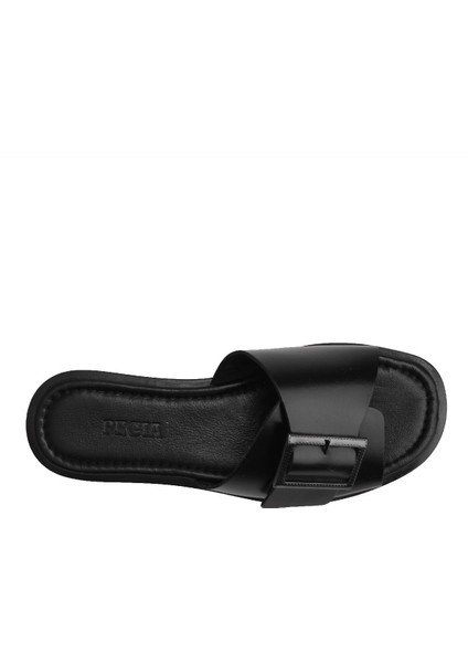 Kadın Tokalı Deri Terlik DG6017 modelleri