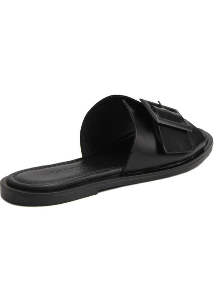 Kadın Tokalı Deri Terlik DG6017 indirimleri