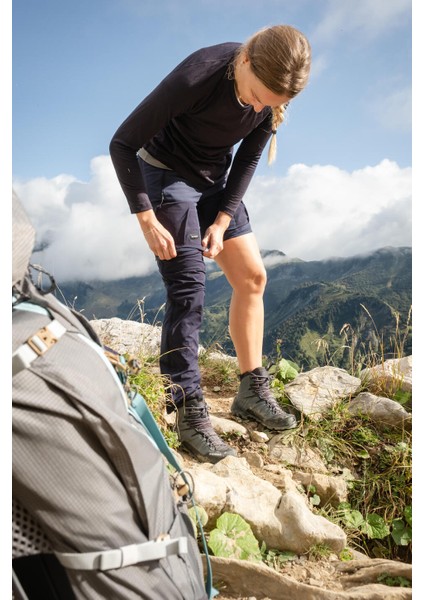 Forclaz Kadın Modüler Outdoor Trekking Pantolonu - Mavi - Mt500 indirimleri