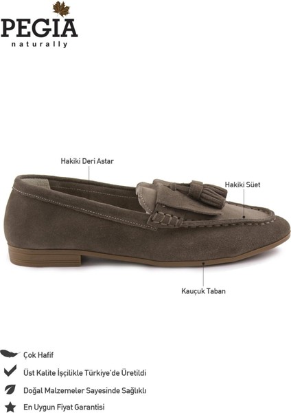 Kadın Süet Loafer Ayakkabı DG6028
