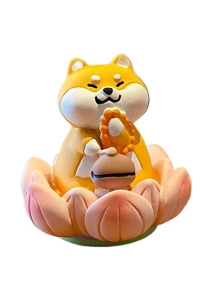 Iyi Şanslar Lotus Lotus Ahşap Balık Üç Çiçek Kedi Araba Ev Dekorasyonu Küçük Süsler (Yurt Dışından)