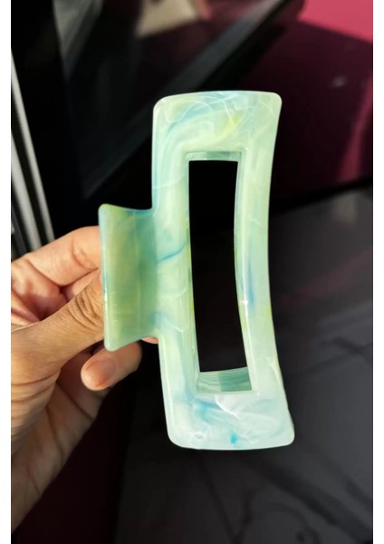 Yeşil Renk Mermer Desenli Kemik Mandal Toka fiyatları