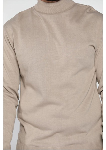 Slim Fit Yarım Balıkçı Yaka Triko Kazak