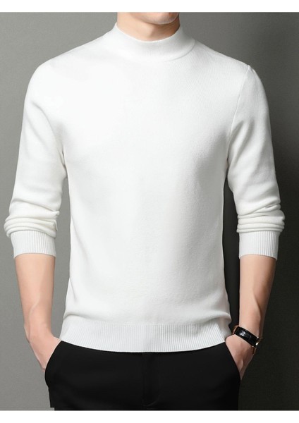 Slim Fit Yarım Balıkçı Yaka Triko Kazak