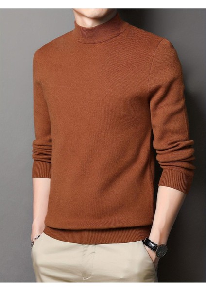 Slim Fit Yarım Balıkçı Yaka Triko Kazak