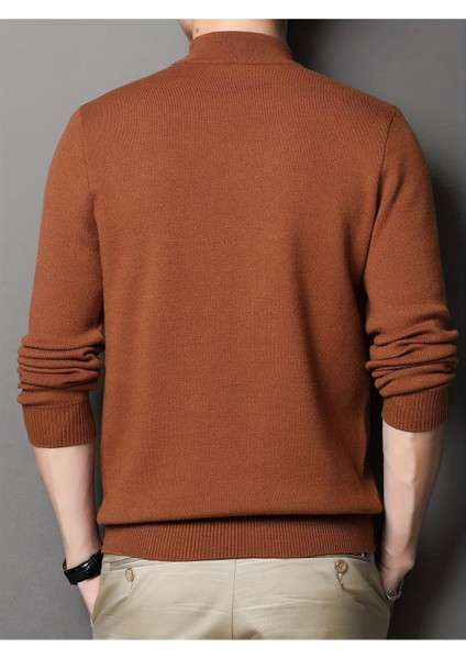 Slim Fit Yarım Balıkçı Yaka Triko Kazak