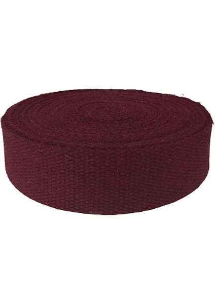 Dar Dokuma Bordo 4 cm x 5 mt Pamuklu Kolon Kayış