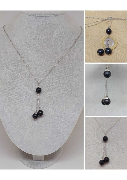 Shungite (Şungit) Taşı Zincirli Kolye (42135)