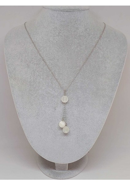 Selenit Taşı Zincirli Kolye (9839)