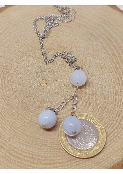 Akuamarin Taşı Zincirli Kolye (8976) modelleri