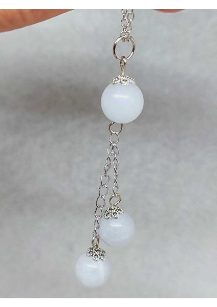 Akuamarin Taşı Zincirli Kolye (8976) fırsatları