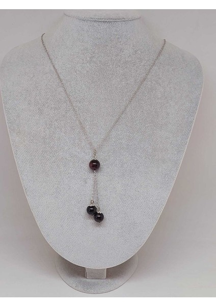 Lal (Garnet-Granat) Taşı Zincirli Kolye (8924)