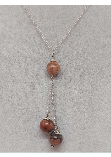 Rodonit Taşı Zincirli Kolye (36030) indirimleri