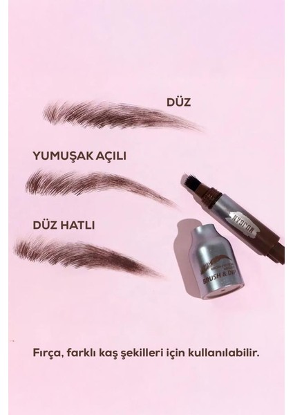 3'lü Açılı Fırçalı Kaş Boyası Seti