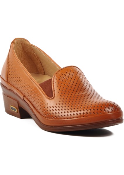 Taba Deri Kadın Günlük Ayakkabı