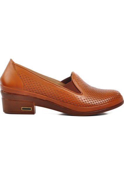 Taba Deri Kadın Günlük Ayakkabı modelleri