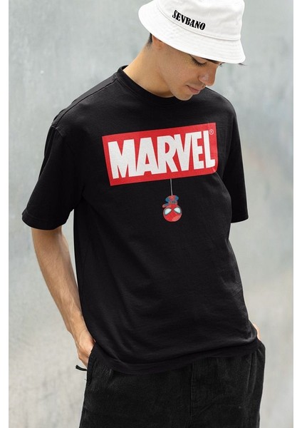 Marvel Küçük Örümcek Adam Baskılı Unisex Oversize Tişört