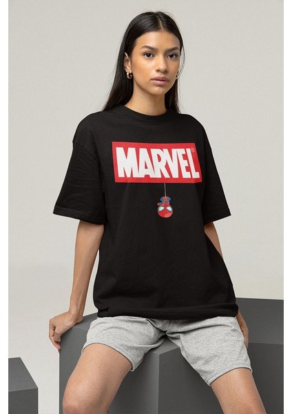 Marvel Küçük Örümcek Adam Baskılı Unisex Oversize Tişört
