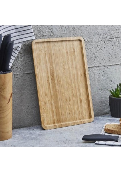 Lüks Doğal Ahşap Tepsi Sunum Çay Kahvaltılık ve Sunum Tepsisi 33X23CM