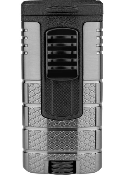 Tactical Triple Lighter Gunmetal Siyah Puro Çakmağı