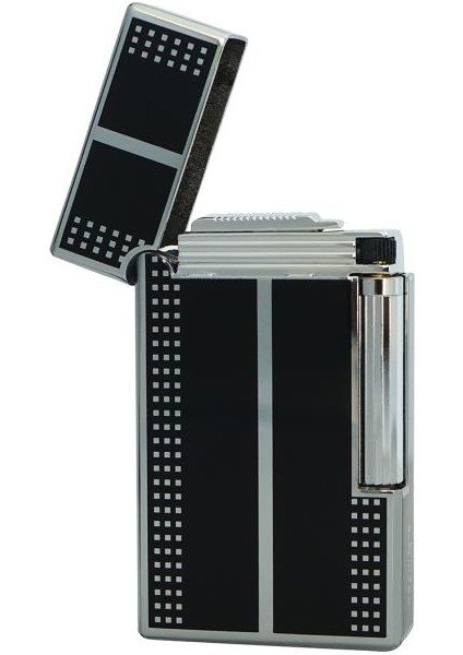 Tek Torch Pürmüz Siyah-Gümüş Puro Çakmağı