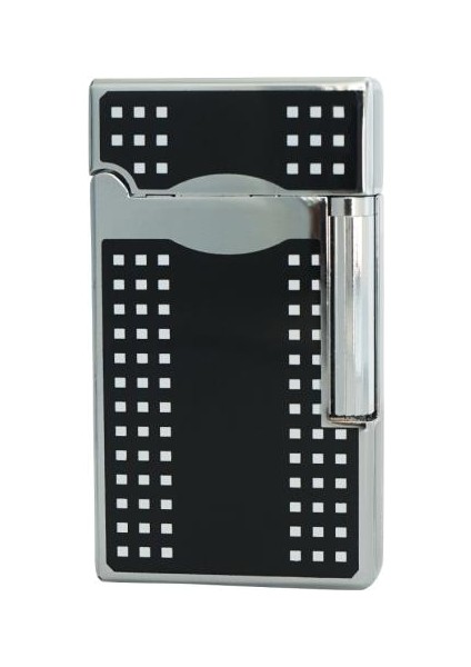 Tek Torch Pürmüz Siyah-Gümüş Puro Çakmağı