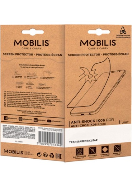 Samsung Galaxy Xcover 6 - 6 Pro Için Ekran Koruyucu - Kırılmaz ve Darbeye Dayanıklı IK06 - Şeffaf Kaplama