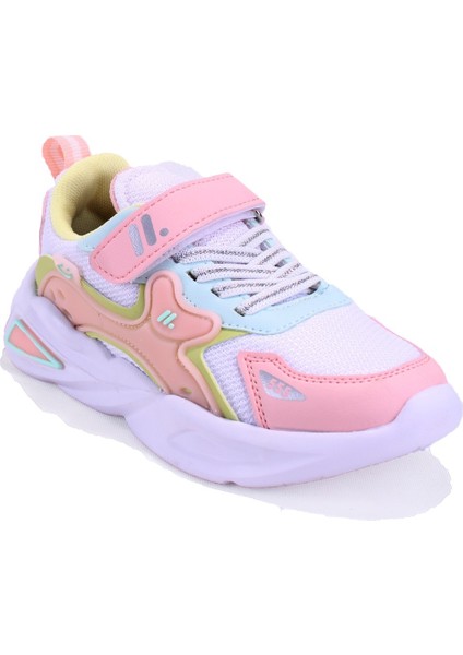 DJA76-ARX555 Beyaz Pembe Ortopedik Günlük Kız Çocuk Spor Ayakkabı