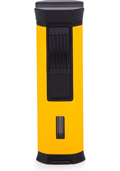 3 Torch Pürmüz Sarı-Siyah Metal Puro Çakmağı