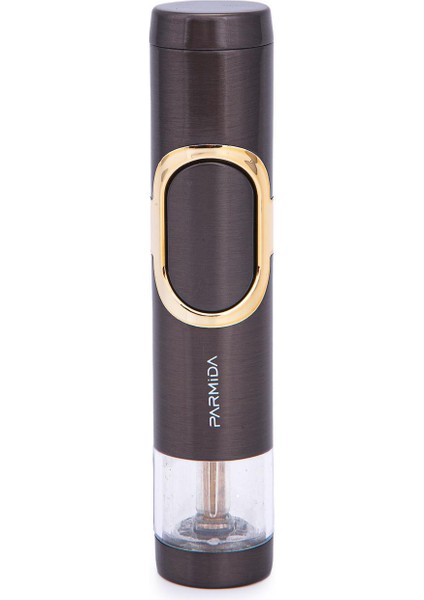 Tek Torch Pürmüz Gunmetal-Gümüş Metal Puro Çakmağı